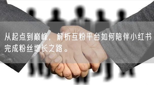 从起点到巅峰，解析互粉平台如何陪伴小红书完成粉丝增长之路。