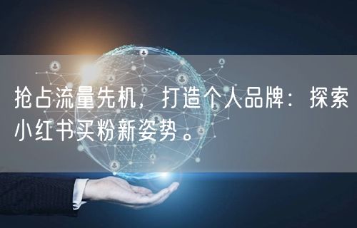 抢占流量先机，打造个人品牌：探索小红书买粉新姿势。