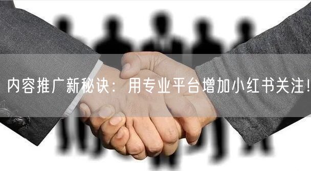 内容推广新秘诀：用专业平台增加小红书关注！