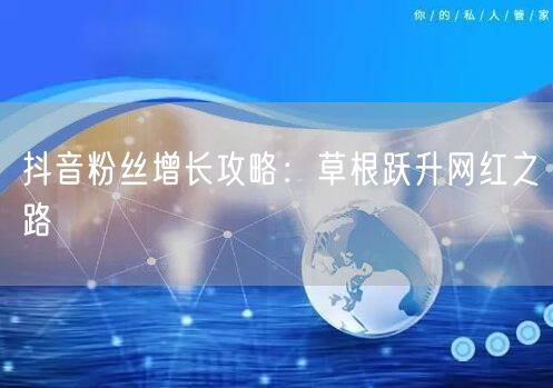 抖音粉丝增长攻略：草根跃升网红之路