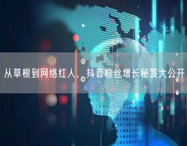 从草根到网络红人，抖音粉丝增长秘笈大公开