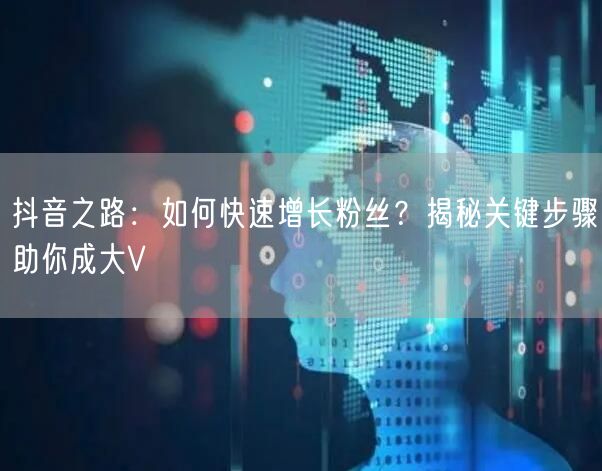 抖音之路：如何快速增长粉丝？揭秘关键步骤助你成大V