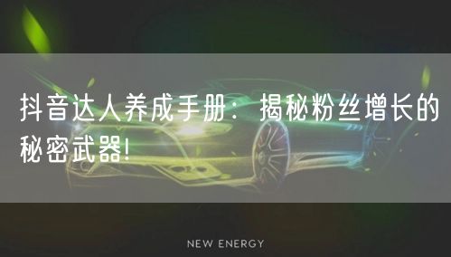 抖音达人养成手册：揭秘粉丝增长的秘密武器!