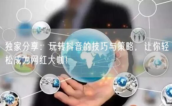 独家分享：玩转抖音的技巧与策略，让你轻松成为网红大咖！