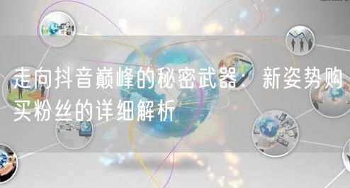 走向抖音巅峰的秘密武器：新姿势购买粉丝的详细解析