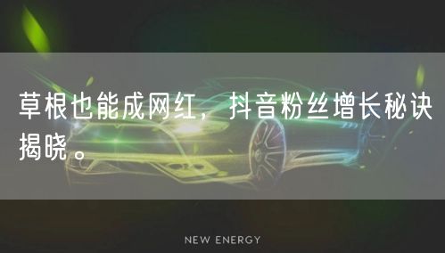 草根也能成网红，抖音粉丝增长秘诀揭晓。