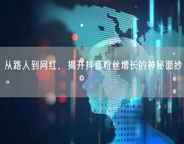 从路人到网红，揭开抖音粉丝增长的神秘面纱。