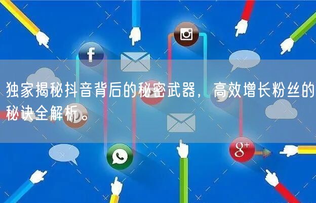 独家揭秘抖音背后的秘密武器，高效增长粉丝的秘诀全解析。