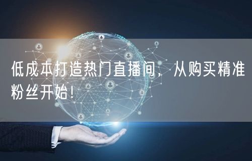 低成本打造热门直播间，从购买精准粉丝开始！
