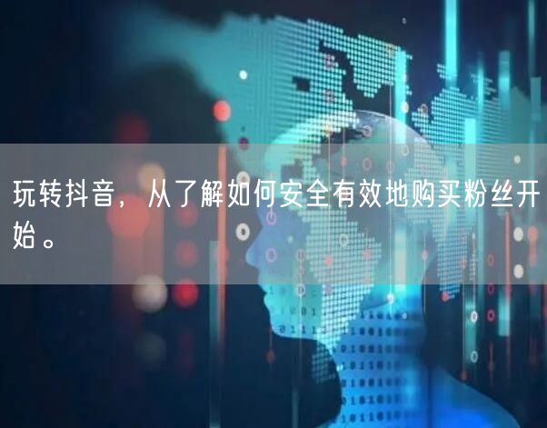 玩转抖音，从了解如何安全有效地购买粉丝开始。