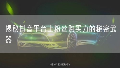 揭秘抖音平台上粉丝购买力的秘密武器