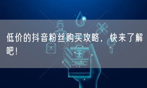 低价的抖音粉丝购买攻略，快来了解吧！