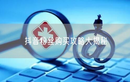 抖音粉丝购买攻略大揭秘