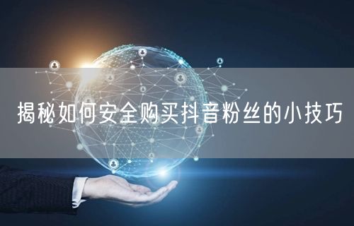 揭秘如何安全购买抖音粉丝的小技巧