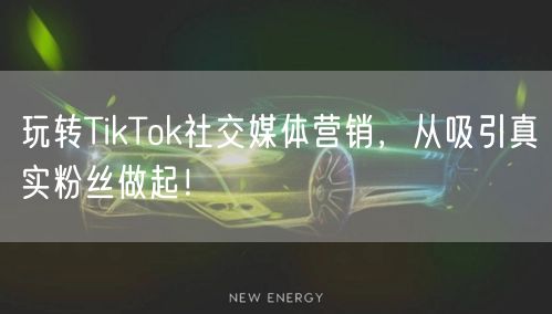 玩转TikTok社交媒体营销，从吸引真实粉丝做起！