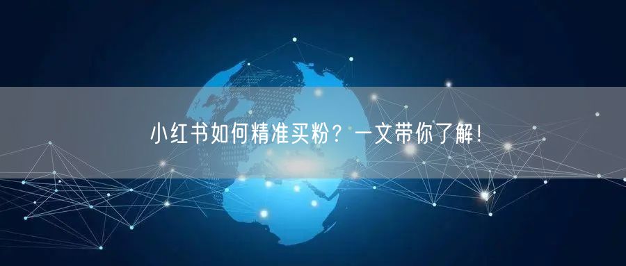 小红书如何精准买粉？一文带你了解！