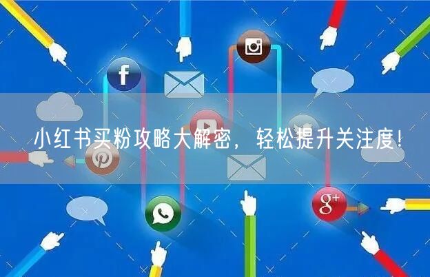 小红书买粉攻略大解密，轻松提升关注度！