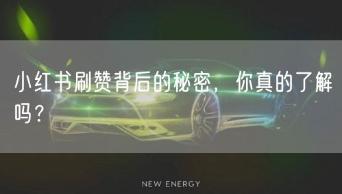 小红书刷赞背后的秘密，你真的了解吗？