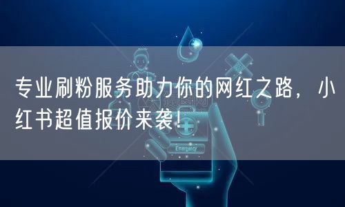 专业刷粉服务助力你的网红之路，小红书超值报价来袭！