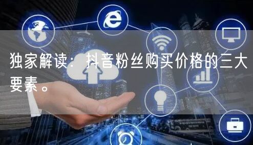 独家解读：抖音粉丝购买价格的三大要素。