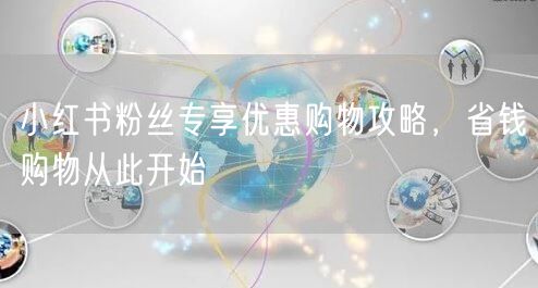 小红书粉丝专享优惠购物攻略，省钱购物从此开始