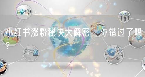 小红书涨粉秘诀大解密，你错过了吗？