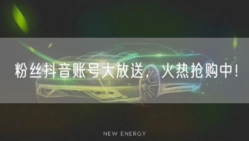 粉丝抖音账号大放送，火热抢购中！