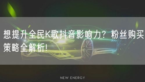 想提升全民K歌抖音影响力？粉丝购买策略全解析!