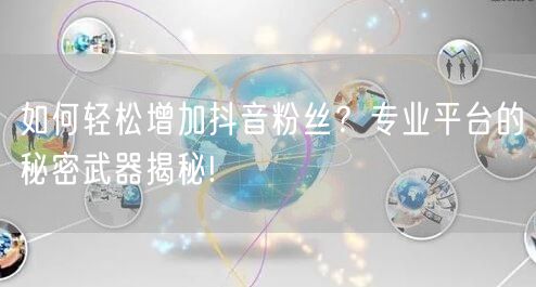 如何轻松增加抖音粉丝？专业平台的秘密武器揭秘!