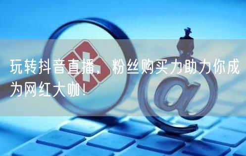 玩转抖音直播，粉丝购买力助力你成为网红大咖！