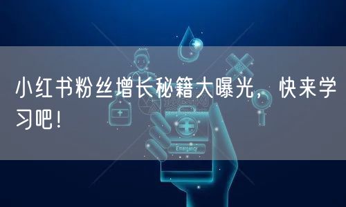 小红书粉丝增长秘籍大曝光，快来学习吧！