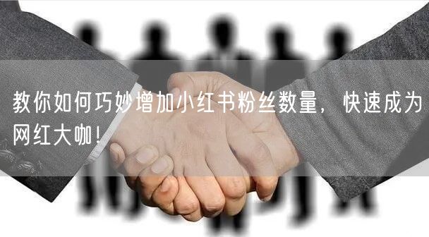 教你如何巧妙增加小红书粉丝数量，快速成为网红大咖！