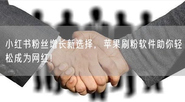 小红书粉丝增长新选择，苹果刷粉软件助你轻松成为网红！