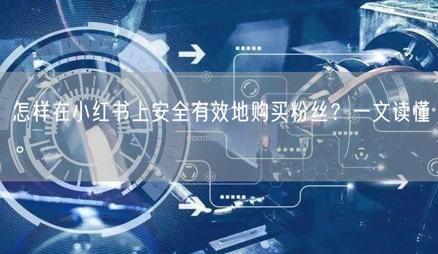 怎样在小红书上安全有效地购买粉丝？一文读懂。