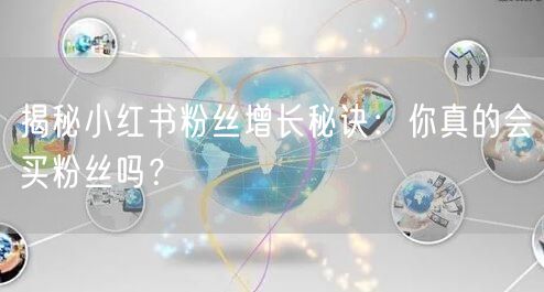 揭秘小红书粉丝增长秘诀：你真的会买粉丝吗？