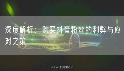 深度解析：购买抖音粉丝的利弊与应对之策