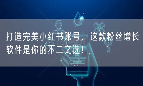 打造完美小红书账号，这款粉丝增长软件是你的不二之选！