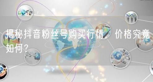 揭秘抖音粉丝号购买行情，价格究竟如何？