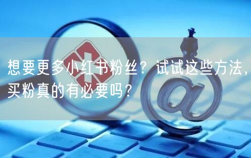 想要更多小红书粉丝？试试这些方法，买粉真的有必要吗？