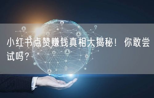小红书点赞赚钱真相大揭秘！你敢尝试吗？